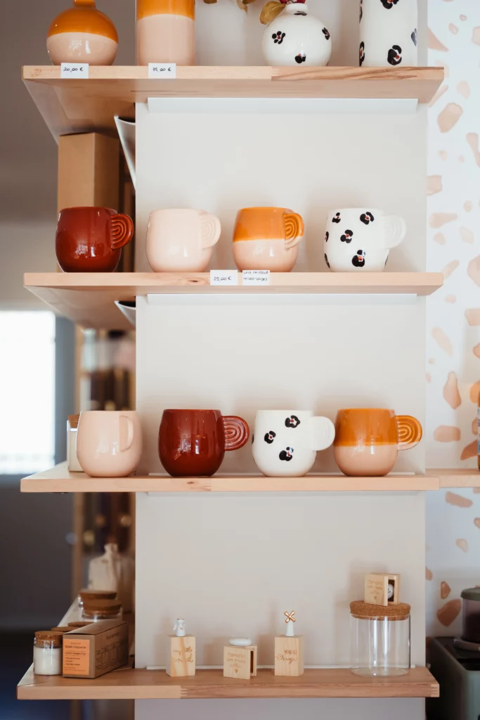 Photo d'objets déco dans un concept store en seine et marne