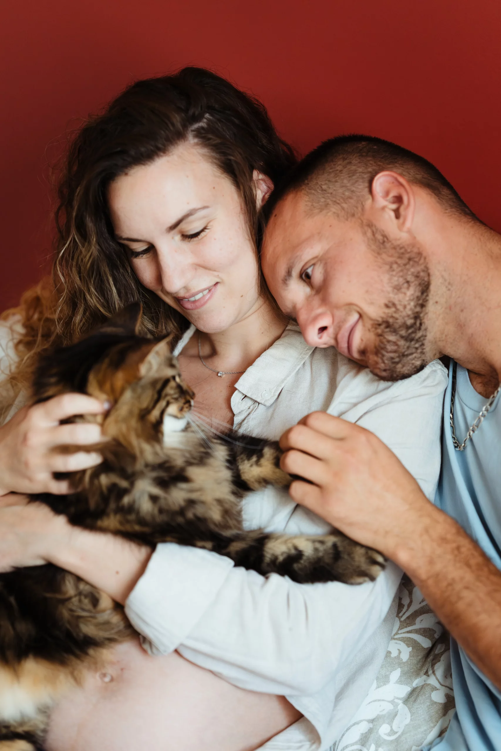 Séance photo grossesse avec animaux à Melun