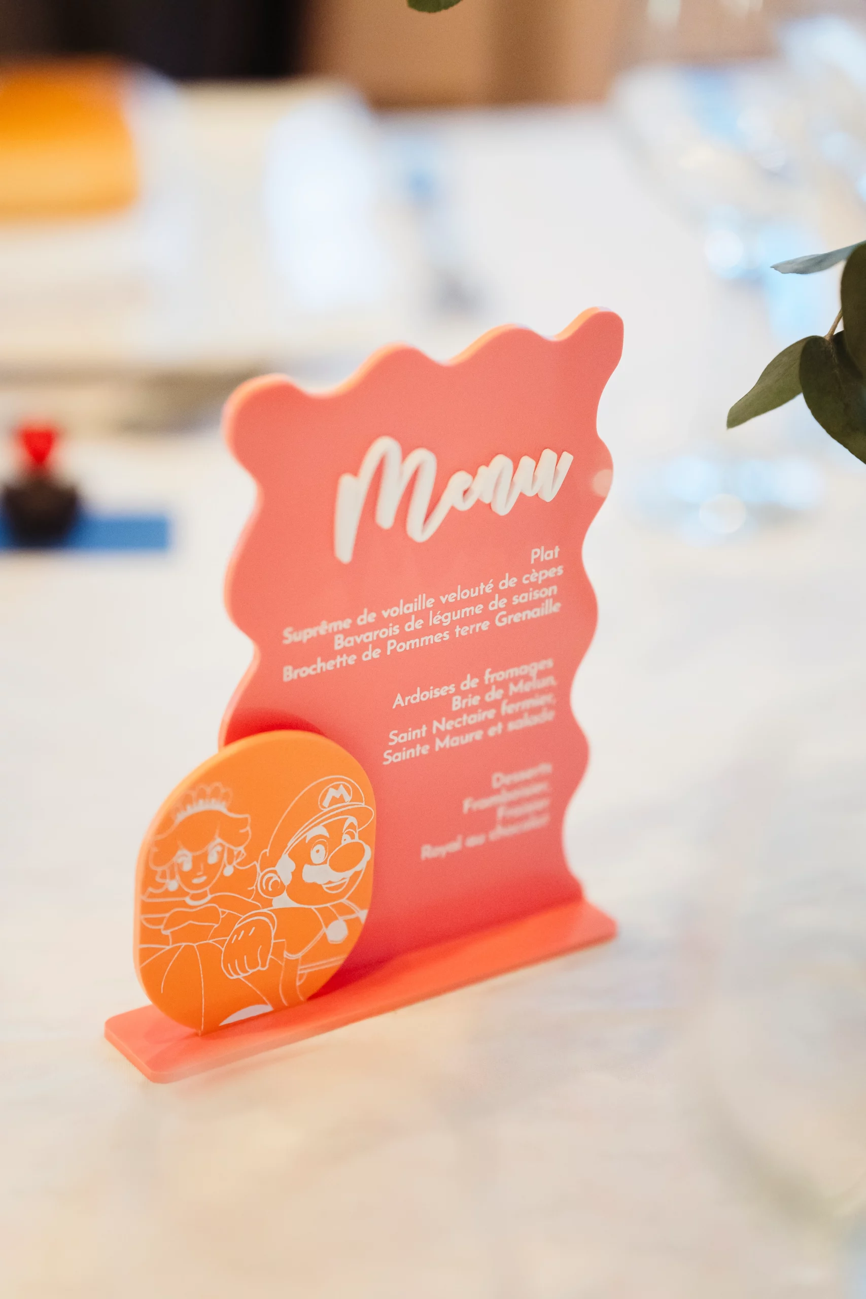 Menu de mariage coloré à Melun